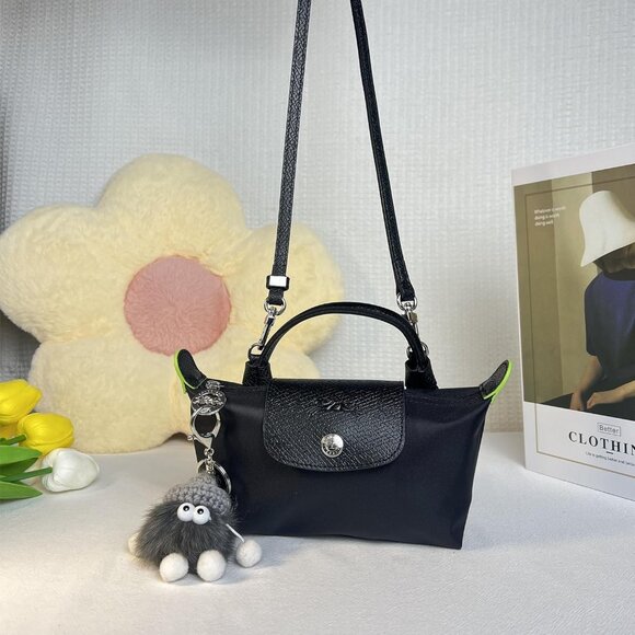 Genuine Leather Purse Strap with Doll for Mini Totes Adjustable Shoulder Crossbo - Picture 6 of 6